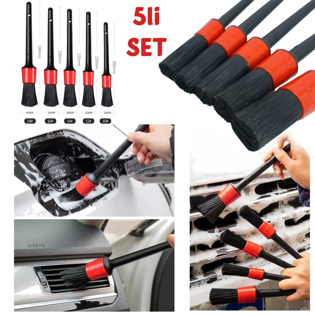 DETAIL CLEANING BRUSH SET 5 DIFFERENT SIZES