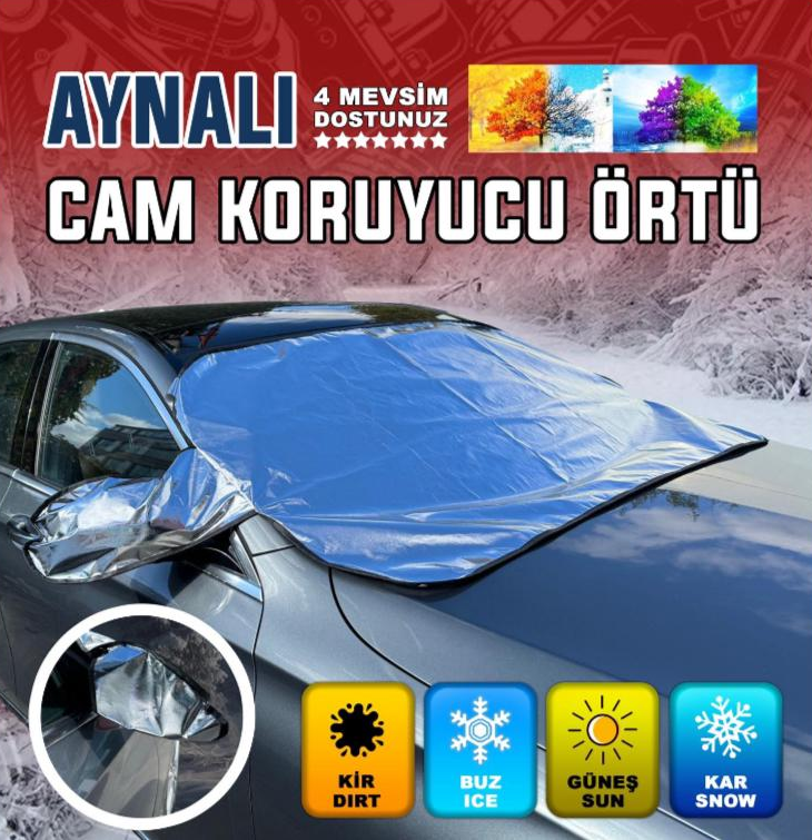 WINDSHIELD PROTECTOR ANTI-SNOW AND ANTI-ICE MIRROR 150X85CM
