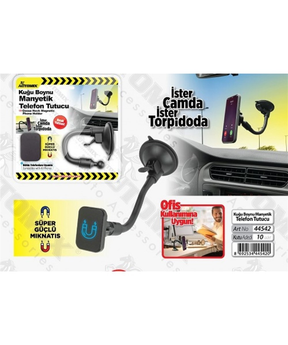 SWAN NECK PHONE HOLDER WITH MAGNETIC SUCTION CUP