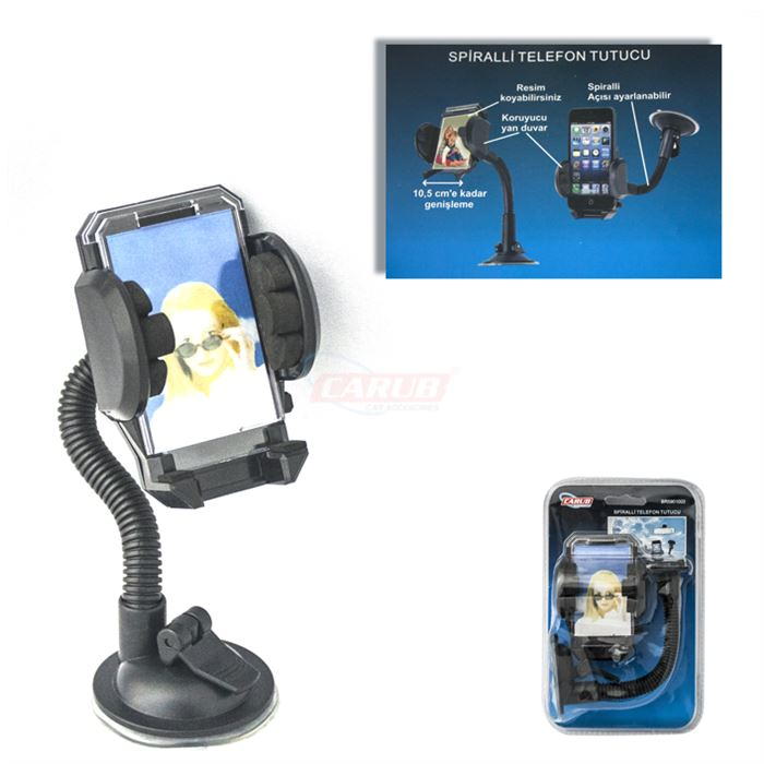 PHONE HOLDER SPIRAL SUCTION CUP VACUUM