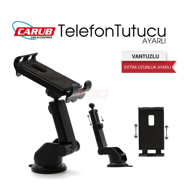 TABLET - PHONE HOLDER WITH SLIDE-ON ADJUSTABLE SUCTION CUP 