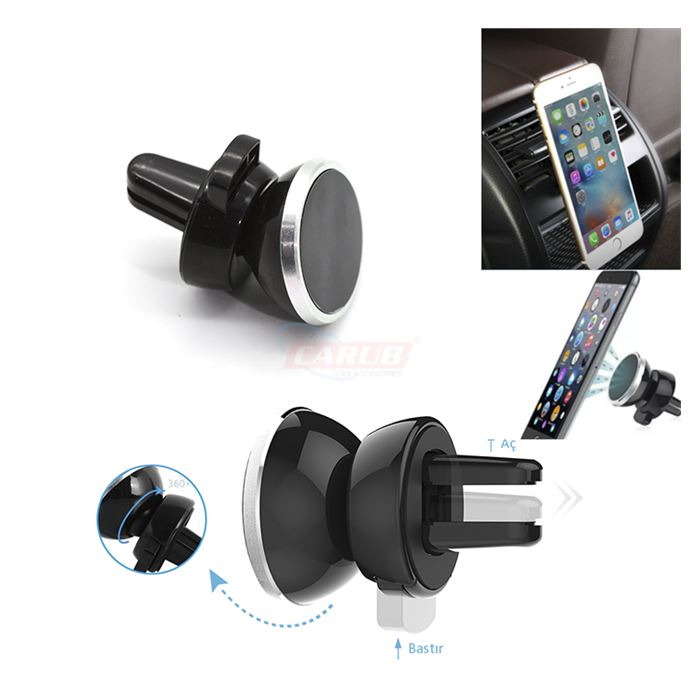 MAGNETIC PHONE HOLDER GRILL FITTING SILVER