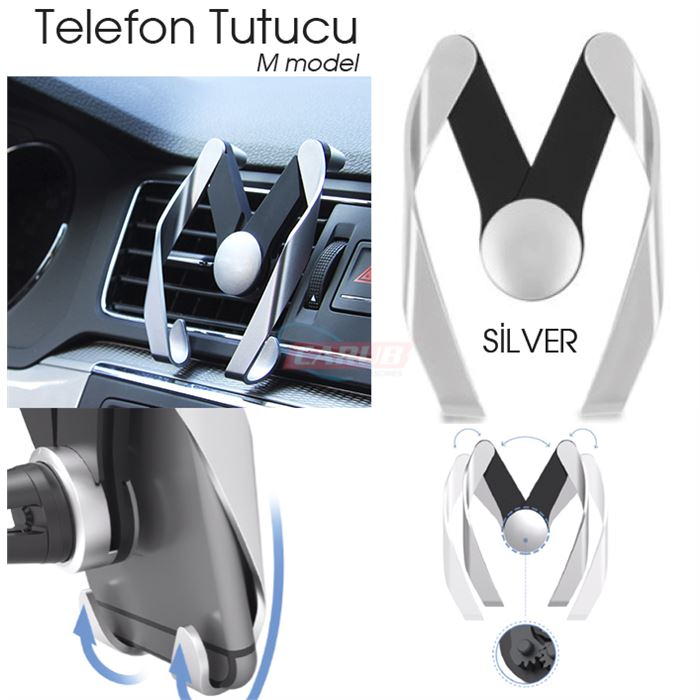 PHONE HOLDER ADJUSTABLE VENTILATION SILVER