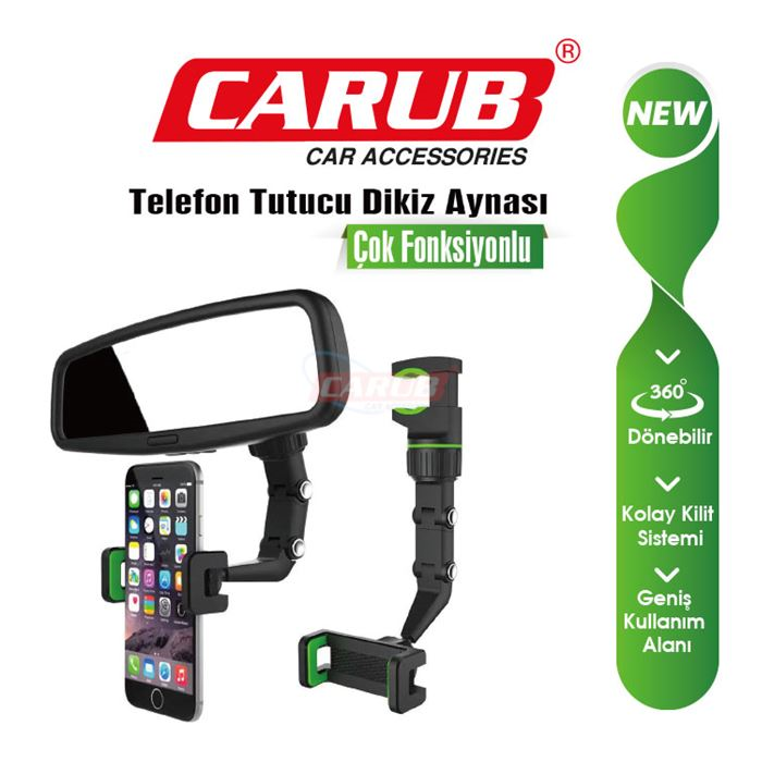 PHONE HOLDER FUNCTIONAL FROM THE REARVIEW MIRROR 