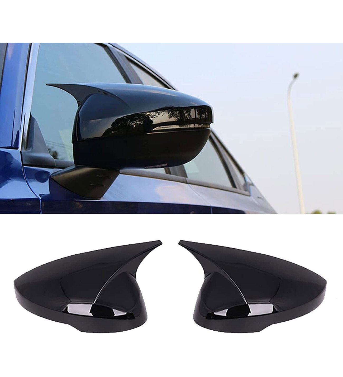 AUDI A3 12-19 BAT MIRROR COVER P.BLACK