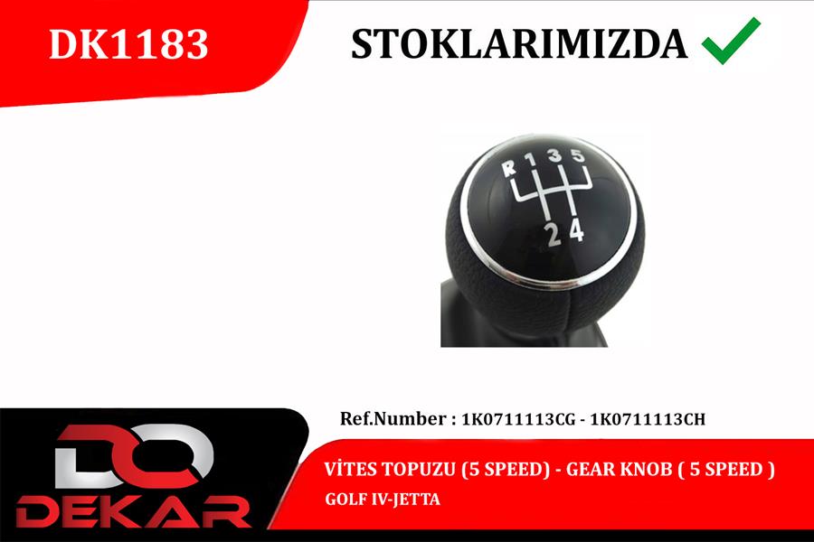 GEAR KNOB 5-SPEED GOLF IV-JETTA